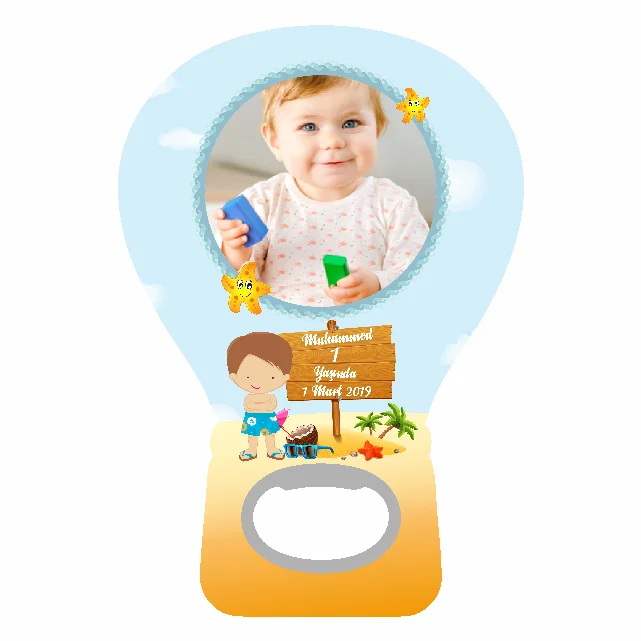 Plaj Temalı Balon Açacak Magneti